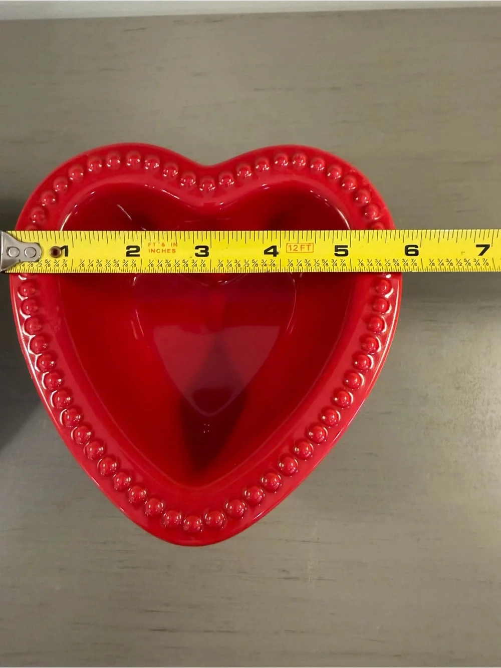 CHANTAL Valentine Heart Ramekins Set Of 2 Baking Candy Mahjong Dice Dish Gift